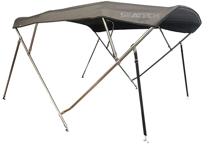 Seatech 4 Bow Premium 240cm lang EDELSTAHL Bimini Top | 185-198cm